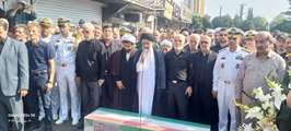 مراسم باشکوه تشییع پیکر پاک شهید گرانقدر امیرحسین سلیم‌زاده با حضور مدیرکل بنیاد مازندران در تنکابن برگزار شد